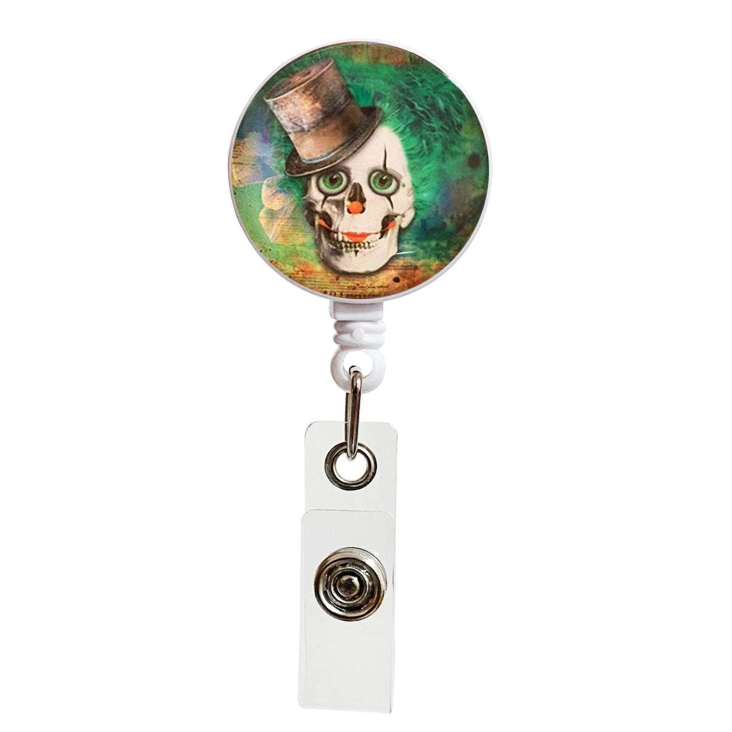 Wholesale Halloween Crystal Glass Skull Telescopic Keychain